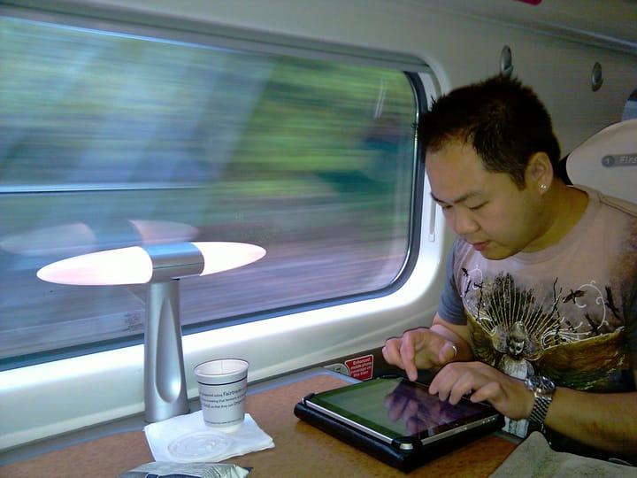 Working whilst moving at over 100mph